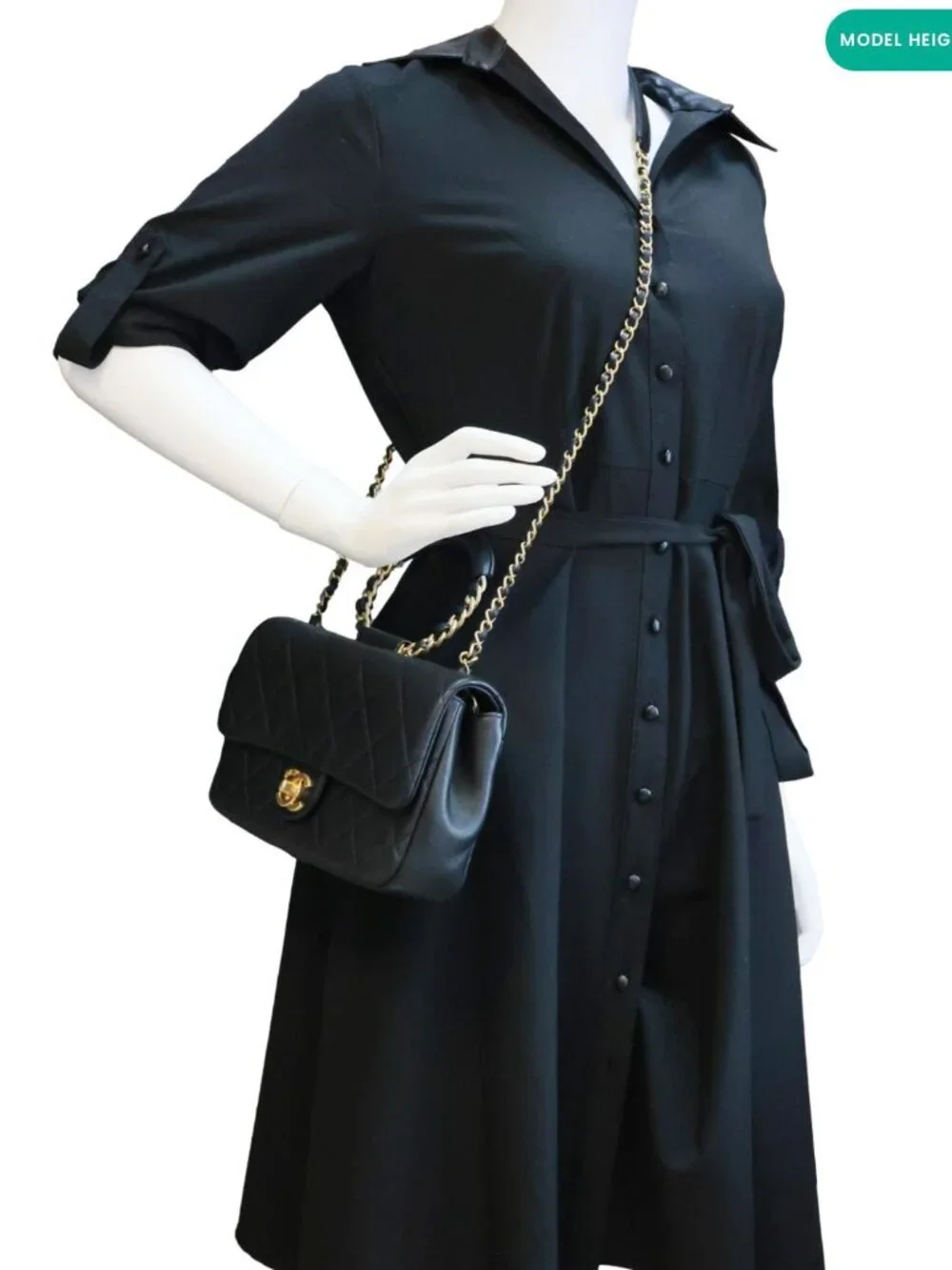 Chanel  In The Loop Flap Medium Quilted Lambskin Leather Shoulder Bag Black